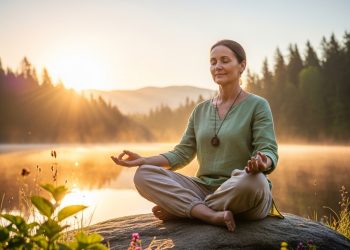 Whisk_woman meditating